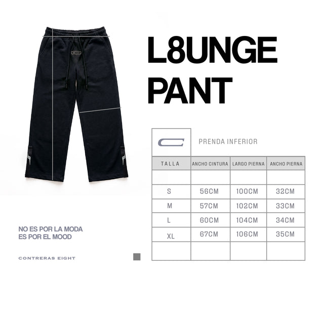 L8UNGE PANT BLACK